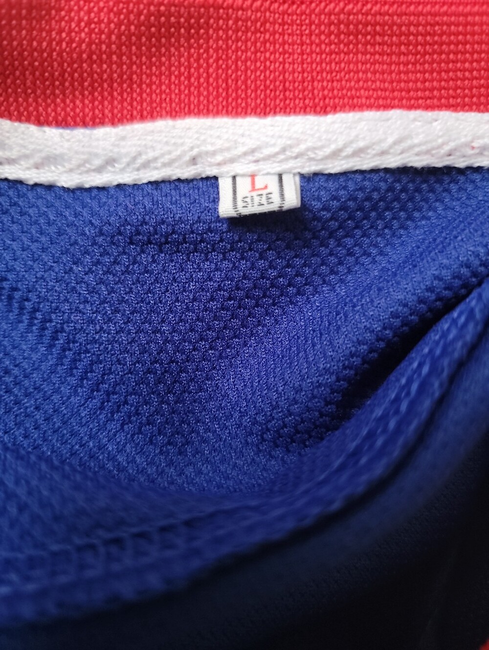 USA Olympic Team #17 O'Callahan  Large Blue Hockey Jersey with Red & White Trim - Picture 6 of 6